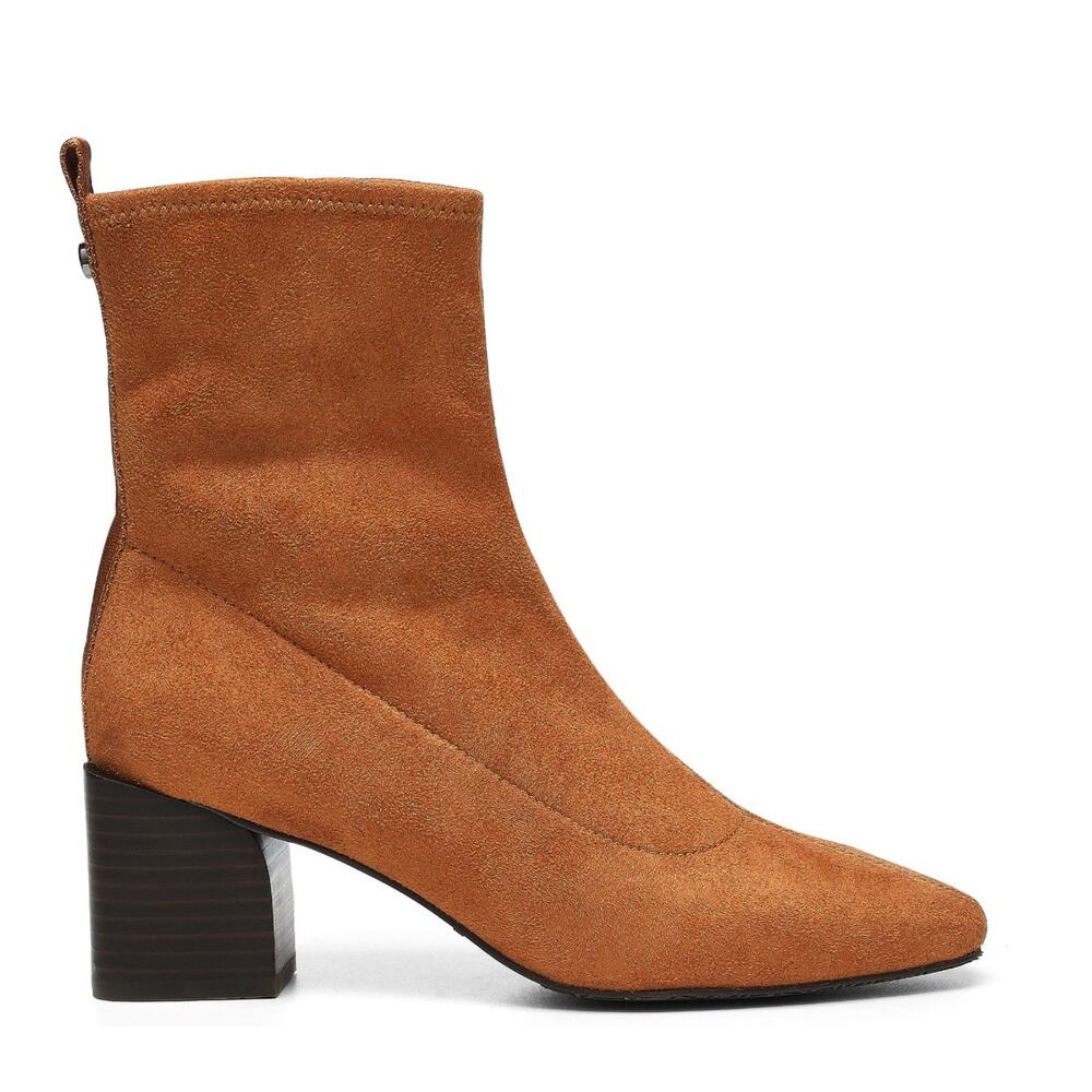Donald Pliner Chestnut Stretch Suede Sock Bootie Size 7 New without Box